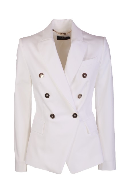 Shop CLIPS  Jacket: Clips cotton blend jacket.
Regular fit.
Closure with metal buttons.
Side pockets.
Composition: 62% cotton, 33% polyester, 5% elastane.. E714 9372-03